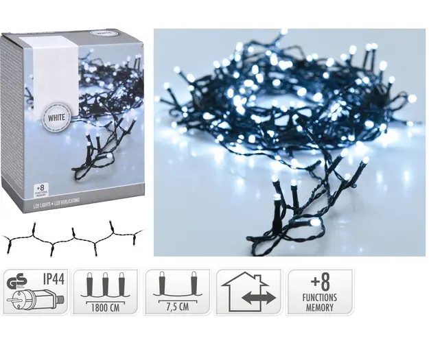 Instalatie de Craciun pentru exterior, 240 LED-uri, 1800 cm, lumina rece
