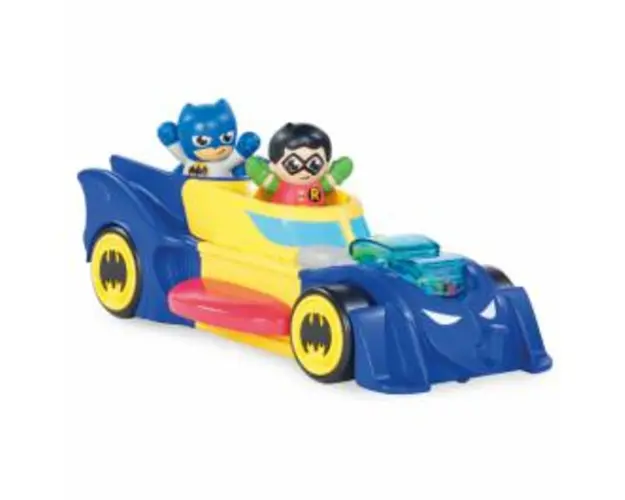 Jucarie Batmobil, vehicul 3 in 1 Tomy, 35x15x21 cm, plastic, multicolor