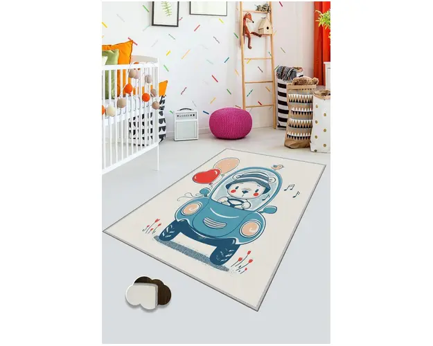 Covor, KHMFESTO0023KEÇE, 140x220 cm, Poliester, Multicolor