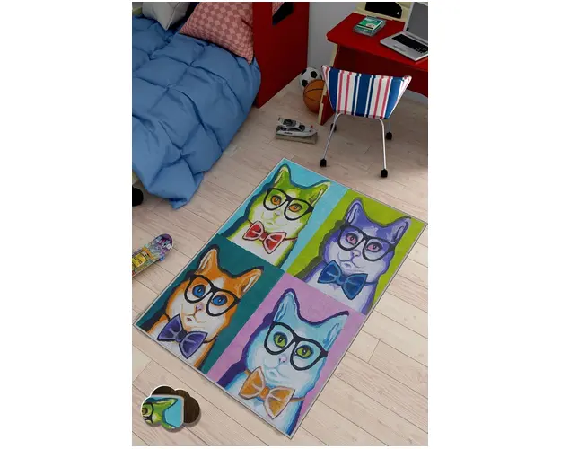 Covor de hol, KHMFESTO004KEÇE, 80x200 cm, Poliester, Multicolor