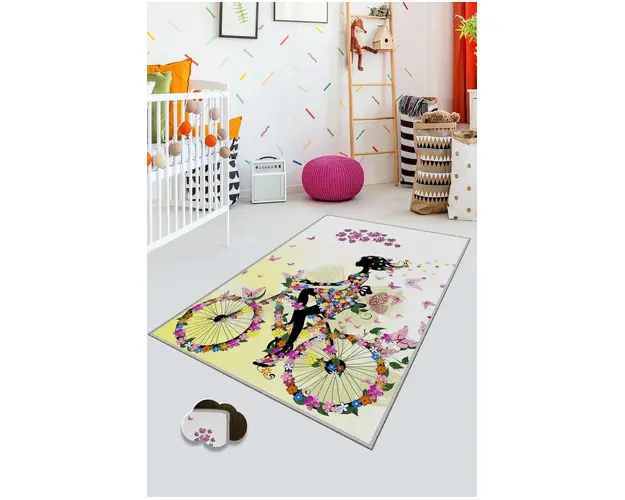 Covor de hol, KHMFESTO009KEÇE, 100x150 cm, Poliester, Multicolor