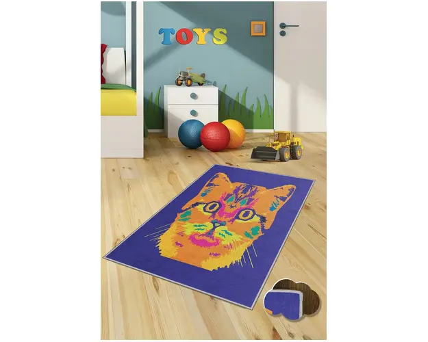 Covor, KHMFESTO033KEÇE, 140x220 cm, Poliester, Multicolor