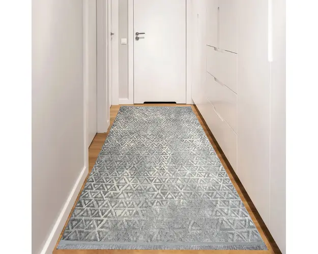 Covor de hol, Notta 1108, 80x250 cm, 60% polipropilena/40% poliester, Gri / Crem