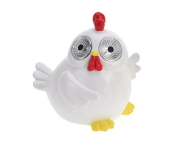 Lampa de gradina Chicken, 16x13x15.5 cm, poliston, alb