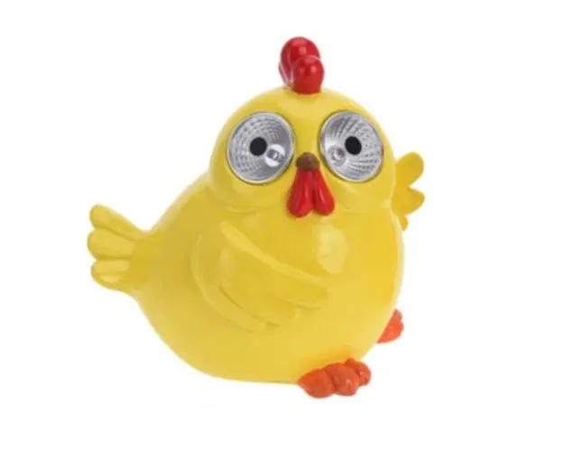 Lampa de gradina Chicken, 16x13x15.5 cm, poliston, galben