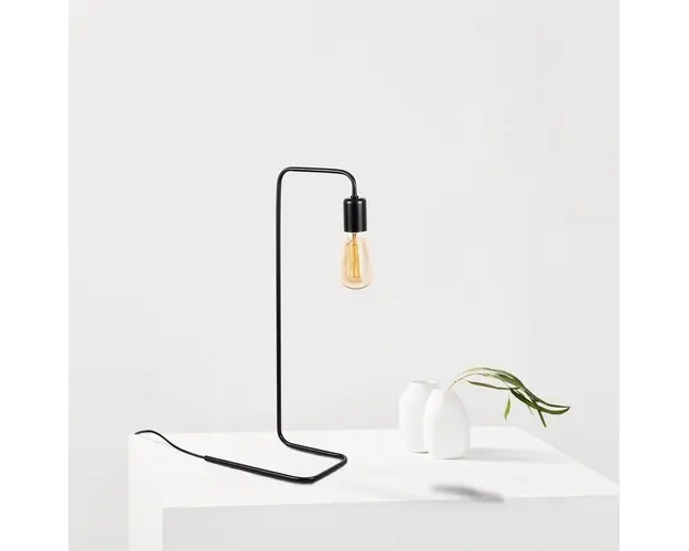 Lampa de masa, Denge - 3441, Opviq, 17 x 28 x 55 cm, 1 x E27, 40W, negru