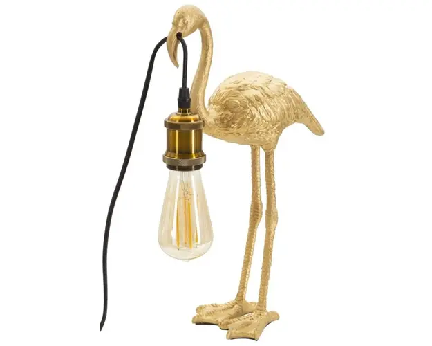 Lampa de masa Flamingo, Mauro Ferretti, 1 x E27, 40W, 13x11.5x39.5 cm, auriu