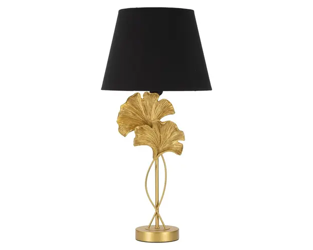 Lampa de masa, Flow, Mauro Ferretti, 1 x E27, 40W, Ø30 x 63 cm, fier/polirasina/textil, auriu/negru