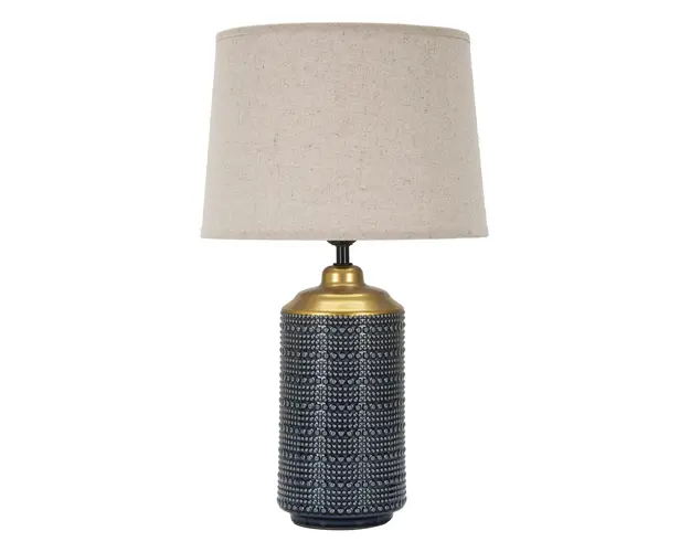 Lampa de masa, Point Dark, Mauro Ferretti, 1 x E27, 40W, Ø28 x 47 cm, ceramica/fier/textil, multicolor