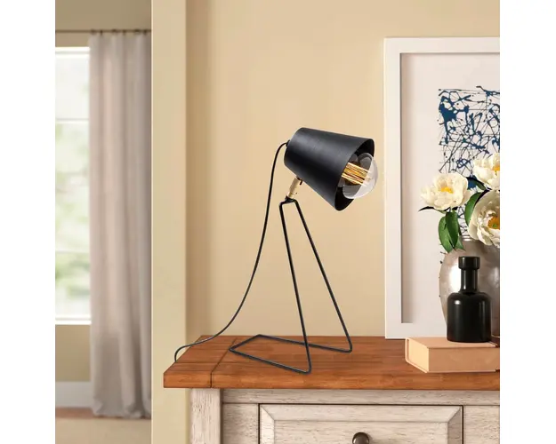 Lampa de masa, Sivani - NT - 148, Sheen, 15 x 25 x 40 cm, 1 x E27, 40W, negru
