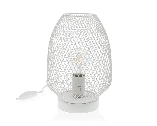 Lampa de masa White, Versa, 1 x E27, 60W, 18x27 cm, metal