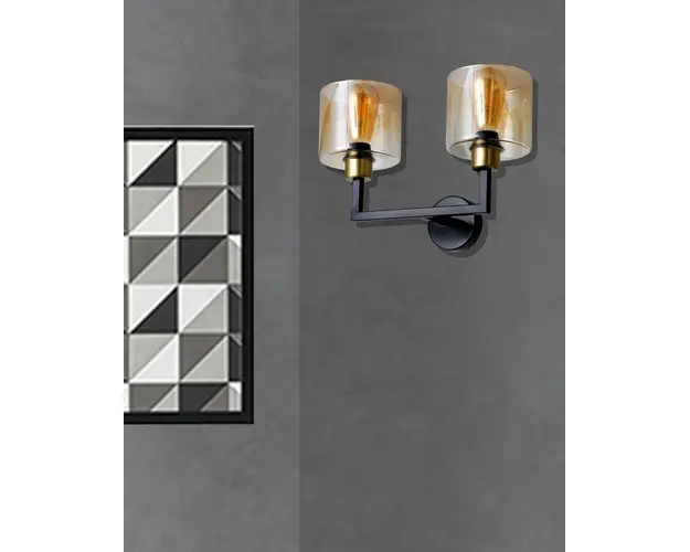 Lampa de perete, Luin, 8317-2A, E27, 60 W, metal