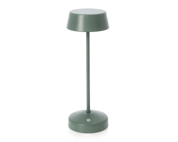 Lampa LED de exterior Esprit, Bizzotto, 11x33 cm, cu baterie reincarcabila, otel acoperit cu pulbere, verde
