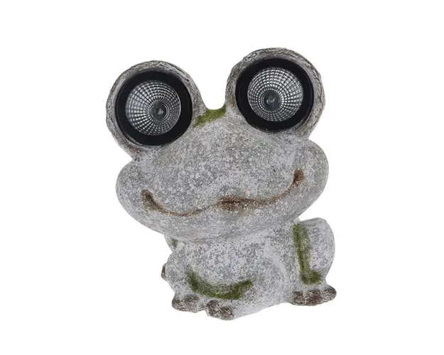 Lampa solara de gradina din ceramica Frog