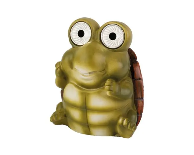 Lampa solara de gradina Turtle, Lumineo, H12 cm, kaki