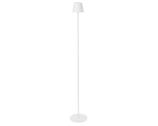 Lampadar LED de exterior Etna, Bizzotto, 17x115 cm, cu baterie reincarcabila, otel acoperit cu pulbere, alb