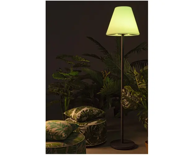 Lampadar solar LED cu difuzor Bluetooth, Bizzotto, 7 culori, adaptor inclus + telecomanda, 170 cm