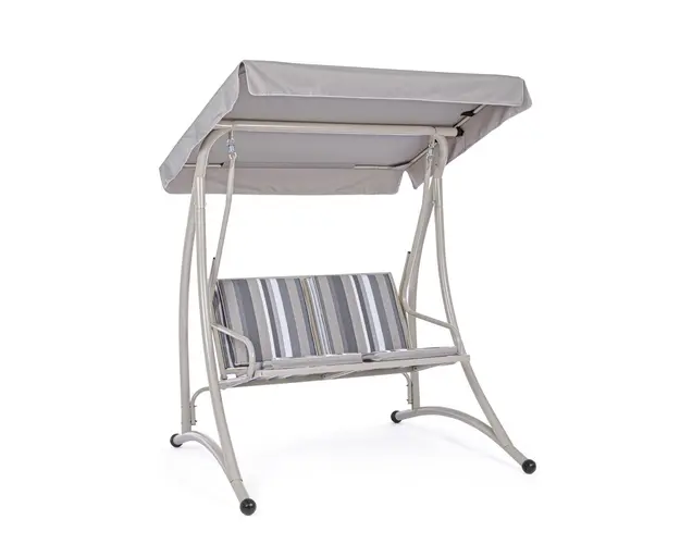 Leagan cu 2 locuri Grely Avory, Bizzotto, 145 x 120 x 185 cm, otel/poliester/textilena 2x1