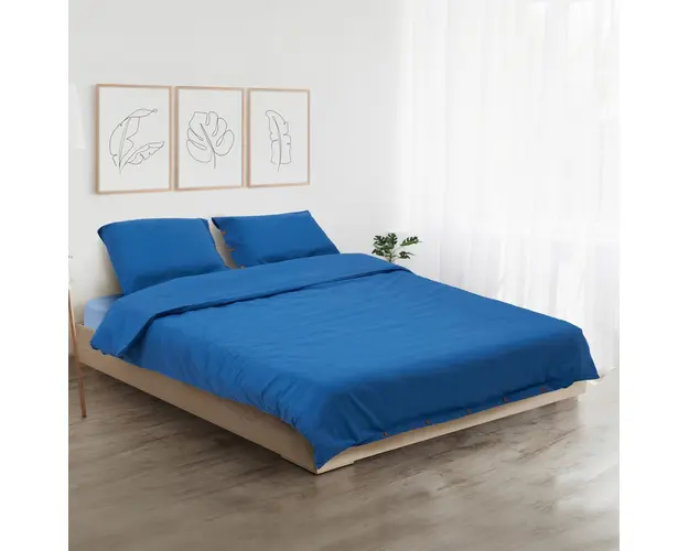 Lenjerie de pat dubla Heinner Home, 200x220 cm, bumbac, albastru