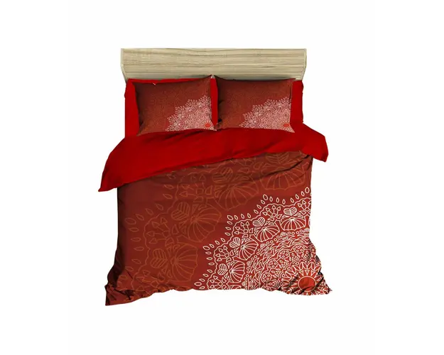 Lenjerie de pat dubla X-mas 441, Pearl Home, 3 piese, 200x220 cm, amestec bumbac, multicolor