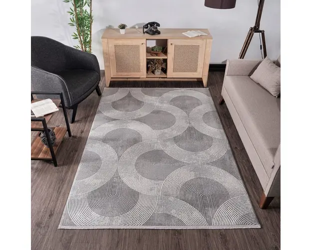 Covor, Leo 2961, 100x300 cm, Polipropilena, Gri