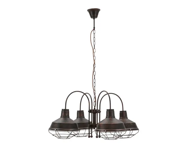 Lustra Bronks, Mauro Ferretti, 4 x E27, 20W, 80x80x40 cm, fier