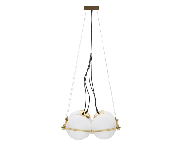 Lustra Japan, Mauro Ferretti, 45 x 45 x 95 cm, 4 x E27, 20W, fier/sticla, auriu/alb