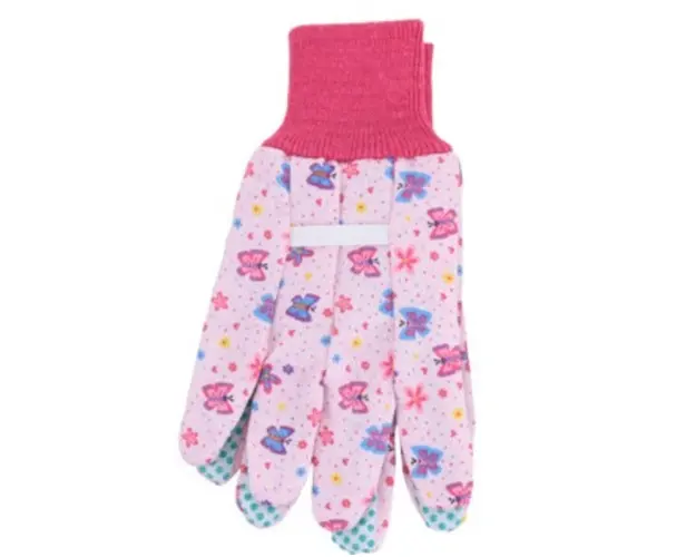 Manusi de gradinarit pentru copii Butterflies, 18 cm, poliester, roz