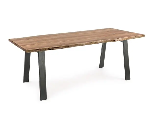 Masa Aron, Bizzotto, 200x95x77 cm, lemn de salcam/otel