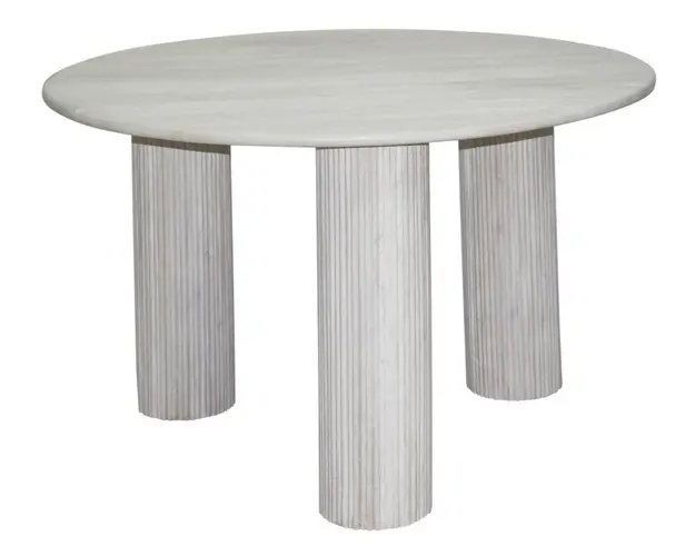 Masa Dacca, Bizzotto, Ø 120 x 77 cm, lemn de mango, natural