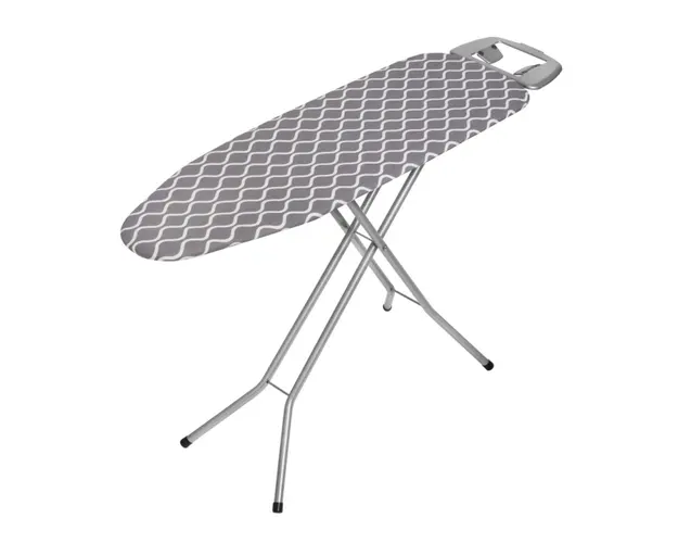 Masa de calcat cu suport pentru fierul de calcat Velkea, 110x37 cm, otel/textil, argintiu