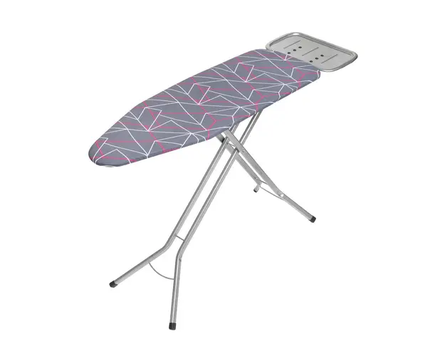Masa de calcat Velkea, 130x42 cm, otel/textil, argintiu