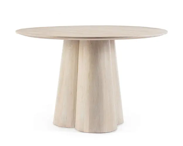 Masa dining 6 persoane Nassor, Bizzotto, Ø120 x 77 cm, lemn de mango