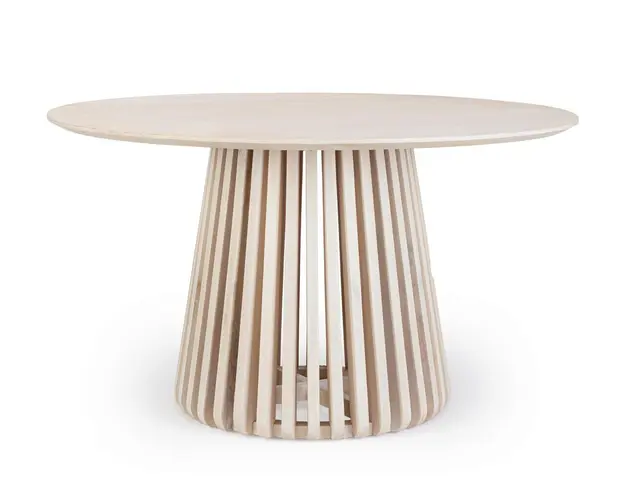 Masa dining 6 persoane Odion, Bizzotto, Ø130 x 75 cm, lemn de mango, natural