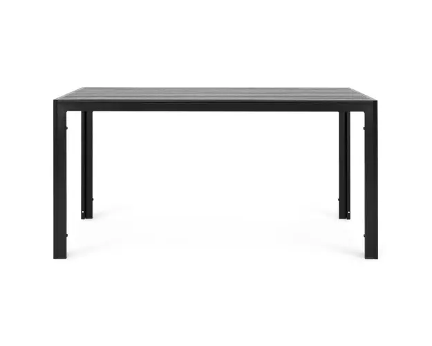Masa dreptunghiulara mica, Encore, 150x90x74 cm, aluminiu, negru