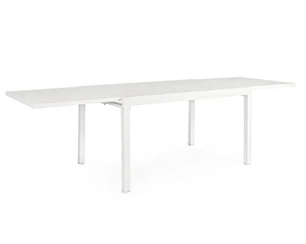 Masa extensibila pentru gradina Pelagius, Bizzotto, 135-270 x 90 x 75 cm, aluminiu, alb