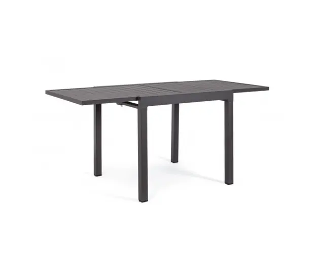 Masa extensibila pentru gradina Pelagius, Bizzotto, 83-166 x 80 x 75 cm, aluminiu, gri carbune