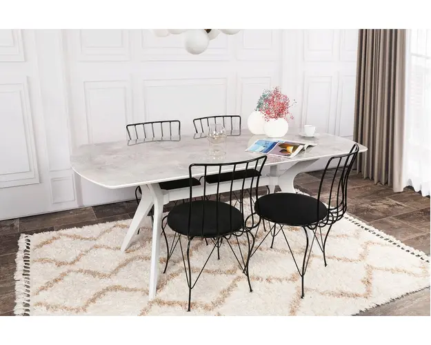 Masa, Nmobb, Ares 1042, 180x75x80 cm, MDF , Alb