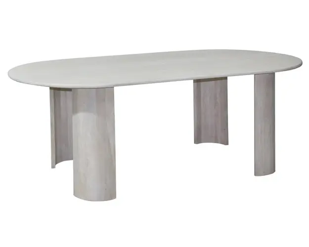 Masa Orlando Oval, Bizzotto, 210 x 100 x 76 cm, lemn de mango, natural