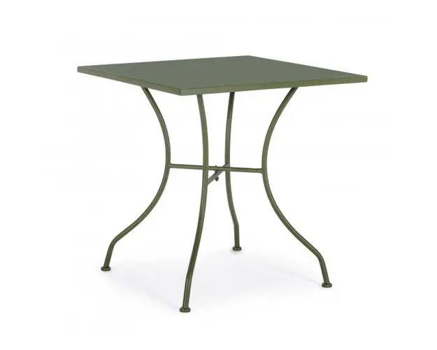 Masa pentru gradina, Kelsie, Bizzotto, 70x70x71 cm, otel, verde