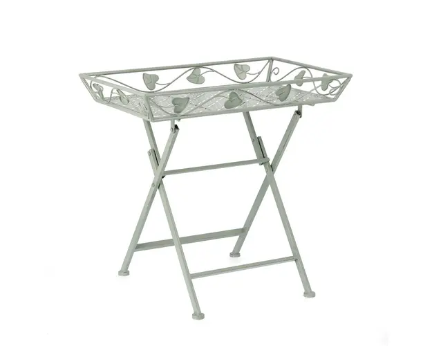 Masa pliabila Harriet Rectangle, Bizzotto, 63 x 40 x 60 cm, otel, verde sage