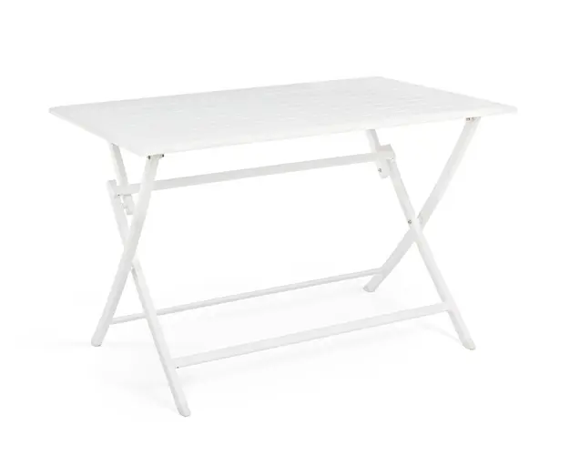 Masa pliabila pentru gradina Elin, Bizzotto, 110 x 70 x 71 cm, aluminiu, alb