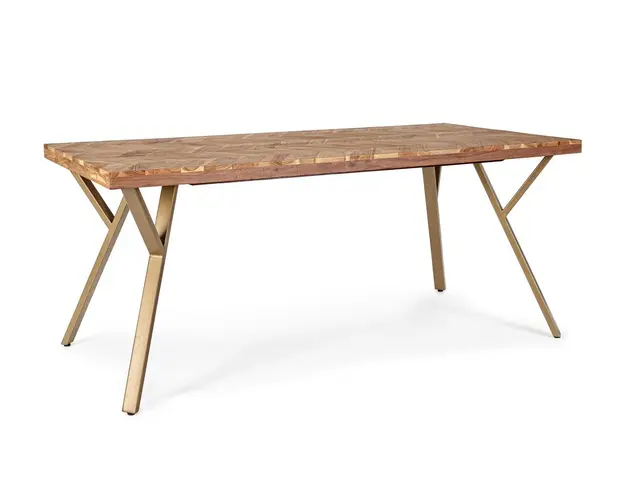Masa Raida, Bizzotto, 180x90x76 cm, lemn de salcam/otel