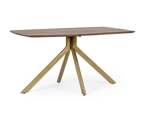 Masa Sherman, Bizzotto, 150 x 90 x 76 cm, lemn de mango/otel