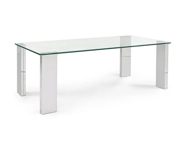 Masuta de cafea Arley, Bizzotto, 120 x 60 x 45 cm, MDF cu invelis de otel/sticla temperata