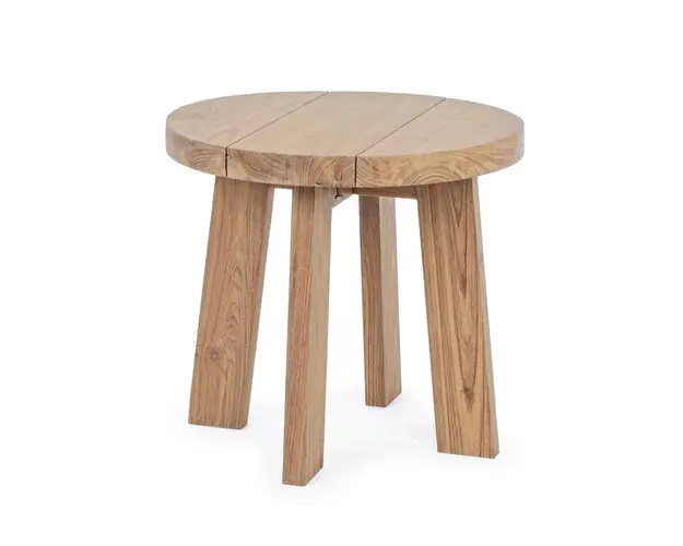 Masuta de cafea Bolivar, Bizzotto, Ø50 x 45 cm, lemn de tec reciclat