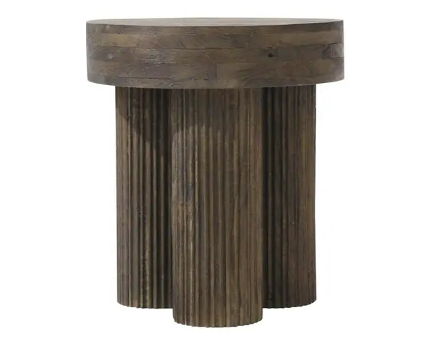 Masuta de cafea Dacca, Bizzotto, Ø 45 x 50 cm, lemn de mango, maro