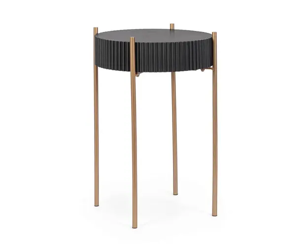 Masuta de cafea Darcy, Bizzotto, Ø40.5 x 64.5 cm, MDF/otel