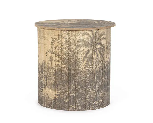 Masuta de cafea Fujiko, Bizzotto, 40x40 cm, bambus/MDF, multicolor