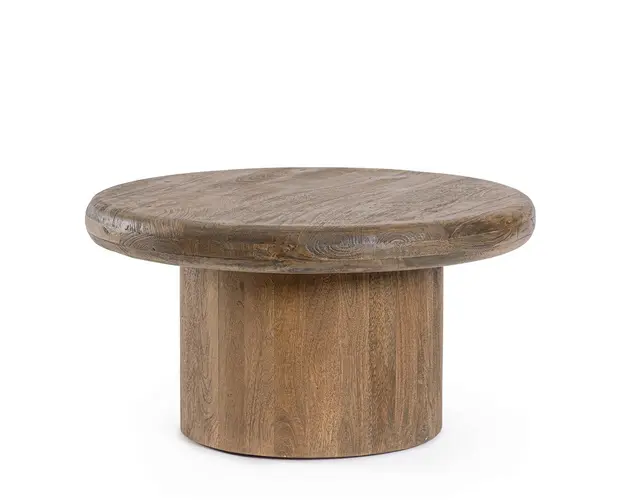 Masuta de cafea Lopez, Bizzotto, Ø 75 x 40 cm, lemn de mango, maro